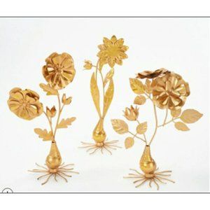 Martha Stewart Set of 3 Decorative Metal Flowers